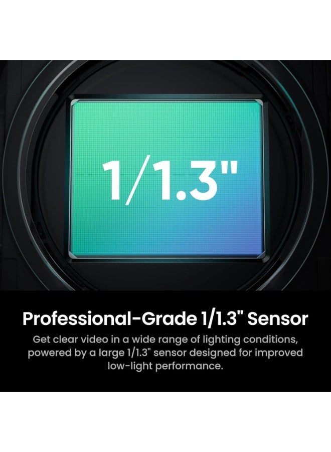 Insta360 Link 2 Pro AI 4K Webcam | 1/1.3” Sensor, AI Tracking & Auto Framing, Dual Microphones with Noise Reduction, Gesture Control, Streaming & Video Calls - Graphite Black Graphite Black - Image 3