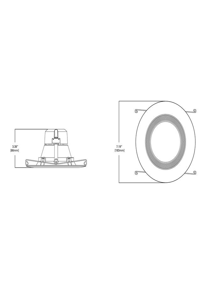 HALO 6 inch Recessed LED Can Light - Retrofit Ceiling & Shower Downlight - 3000K - Baffle White Trim (6 Pack) - Image 4