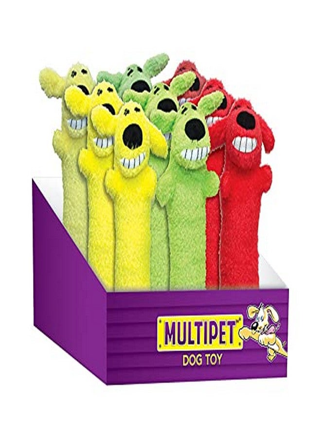Multipet Original Loofa Dog Plush Toy - Squeaky Toy for All Dogs - Extra Soft Plush - Stuffed Animal Dog Toys for Playing - Cute Dog Pet Toy (1 Count, 12”, Random Color Surprise) - Image 2