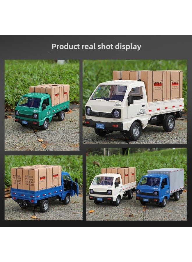 Loquat Spray Sound And Light Remote Control Car Simulation Double Door Micro Card Liuzhou Drift Car Bread Truck Children's Toy Car-Color:Green Van-Proportion:With Spray + Sound Effects + Lighting (three El - Image 3