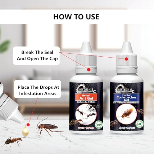 Antson eco-Friendly Ant Repellent Gel 50g + Cockroach Gel 50g For Home Kitchen Ants & Cockroach | Instant Results For Insect Control, made with plant oils Insect Repellant (Ant+Cockroach Gel) - Image 4