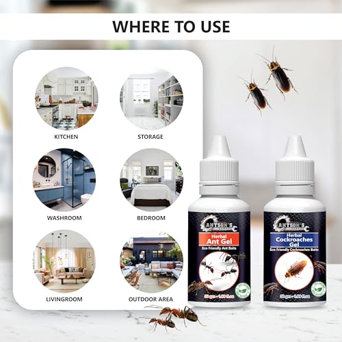 Antson eco-Friendly Ant Repellent Gel 50g + Cockroach Gel 50g For Home Kitchen Ants & Cockroach | Instant Results For Insect Control, made with plant oils Insect Repellant (Ant+Cockroach Gel) - Image 5