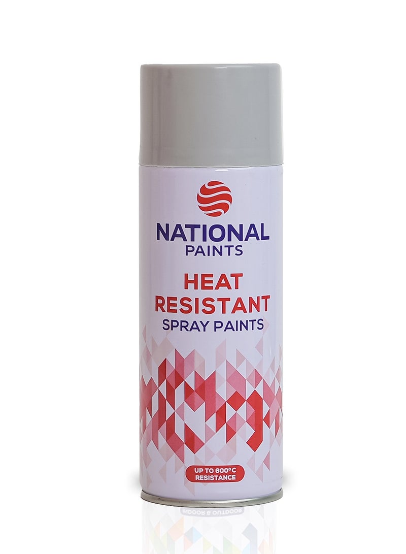 ناشونال بينتس دهانات ناشونال دهان رش مقاوم للحرارة فضي - يتحمل حتى درجة حرارة 600 درجة مئوية - Image 1
