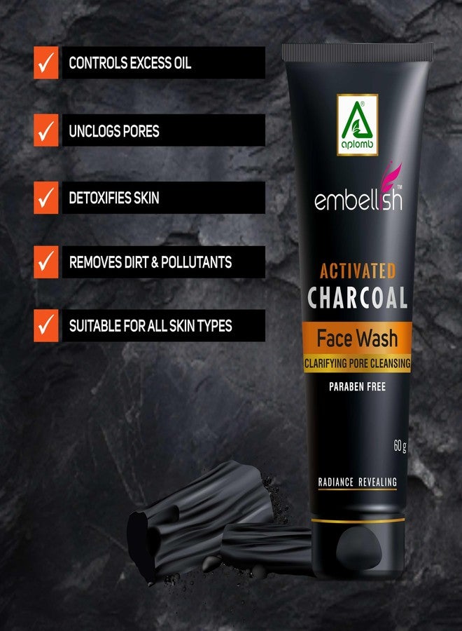 Aplomb Charcoal Face Wash Infused with Activated Charcoal for Deep Cleansing, Acne Control & Oil Reduction (60 G) - Image 3