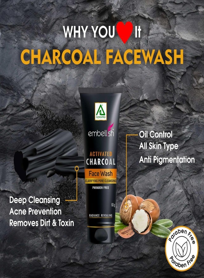 Aplomb Charcoal Face Wash Infused with Activated Charcoal for Deep Cleansing, Acne Control & Oil Reduction (60 G) - Image 4
