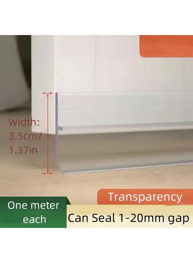 Gray 17.72 Inch Self Adhesive Weatherproof Door Window Seals 2 Pack Rubber Gasket - Image 3