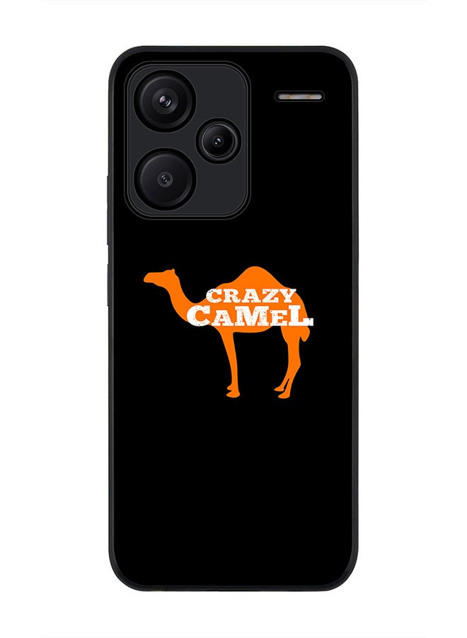Stylizedd Rugged Black Edge Case for Xiaomi Redmi Note 13 Pro Plus, Slim fit Case Flexible Anti Drop TPU Gel Thin Cover -  Crazy Camel - Image 1