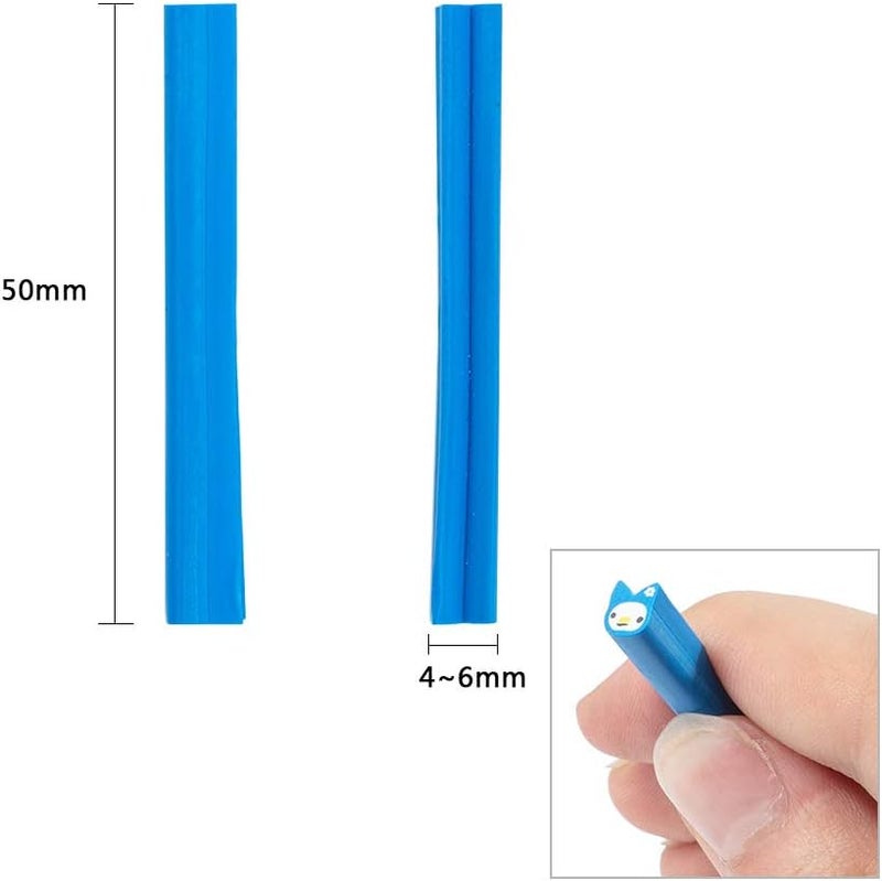 NBEADS 50 قطعة أنماط مختلطة شرائح طين بوليمر ملصقات فن الأظافر زخرفة فن الأظافر - Image 2