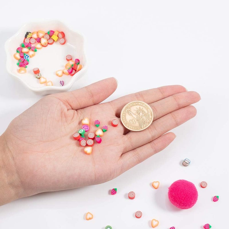 NBEADS 50 قطعة أنماط مختلطة شرائح طين بوليمر ملصقات فن الأظافر زخرفة فن الأظافر - Image 3
