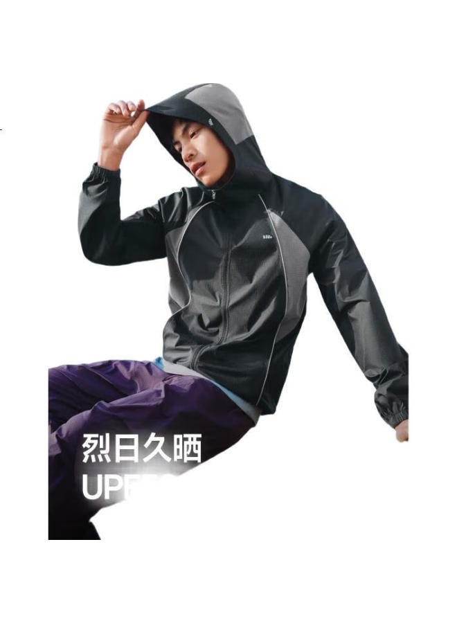 Beneunder Men'S Sun Protection Jacket Skin Clothing Uv Lightweight Water Repellent Outdoor Fishing Wr938 Ebony Black L - Image 3