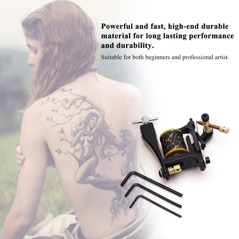 Professional Permanent Tattoo Machine 12 Wrap Coils Lining Shading Coloring Tattoo Guns Supplies - Image 4
