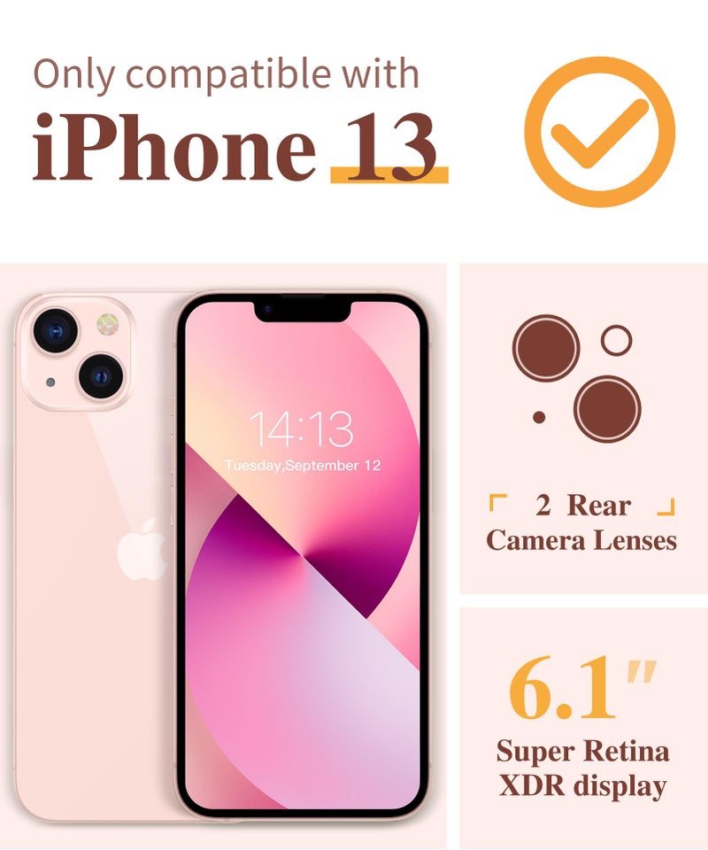 GVIEWIN Designed for iPhone 13 Case 6.1 Inch, with Tempered Glass Screen Protector + Camera Lens Protector Clear Flower Soft & Flexible Shockproof Floral Women Phone Cover（Magnolia/White） - Image 2