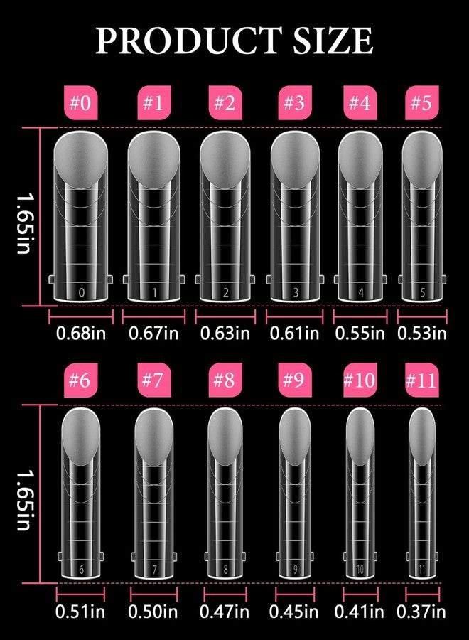 TOROKOM Poly Gel Nail Forms for Toes, Long Square Dual Forms, Toe Pedi Nail Extension, Reusable Toe Nail Tips Mold, 120Pcs, 12 Sizes - Image 4