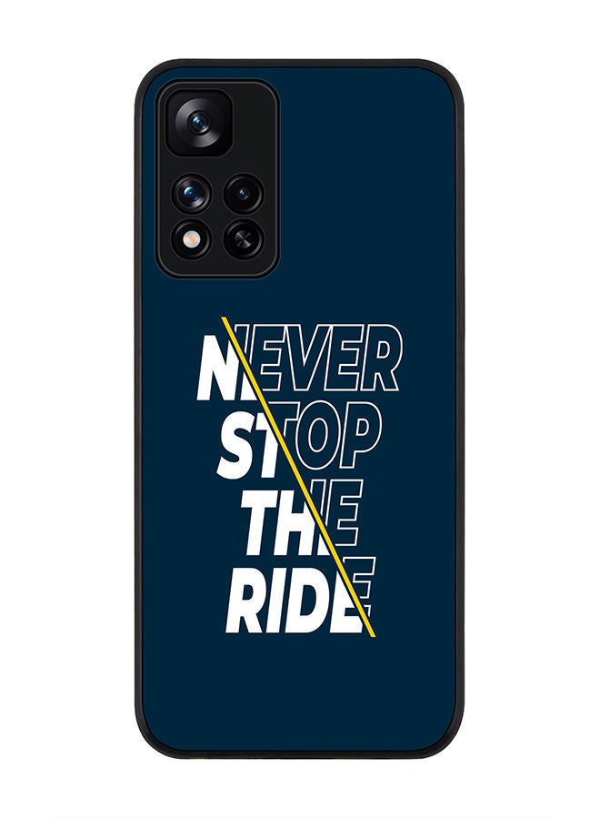 Stylizedd Rugged Black edge case for Redmi Note 11 Pro Plus 5G Slim fit Soft Case Flexible Rubber Edges Anti Drop TPU Gel Thin Cover - Never stop the ride - Image 1