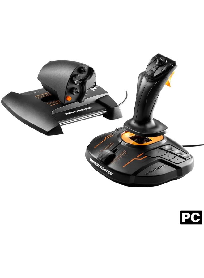 Thrustmaster T16000M FCS Hotas - Flight Control System with Joystick and Throttle, Featuring H.E.A.R.T HallEffect AccuRate Technology for PC- Black - Image 1