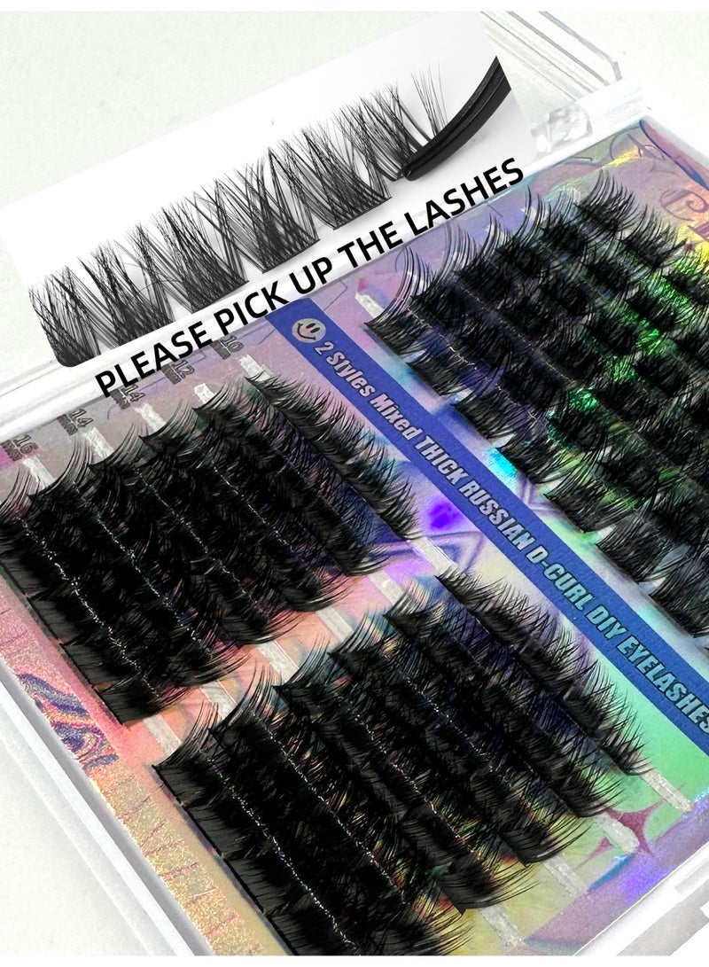 كمايو مجموعة وصلات رموش مكونة من 240 قطعة، مع غراء لاصق للرموش وملقط للرموش، رموش صناعية خفيفة وكثيفة، وصلات رموش فردية للاستخدام المنزلي للنساء. - Image 5