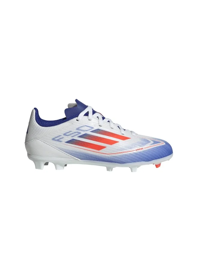 اديداس adidas F50 League Fg/Mg J White Football Shoes 10K