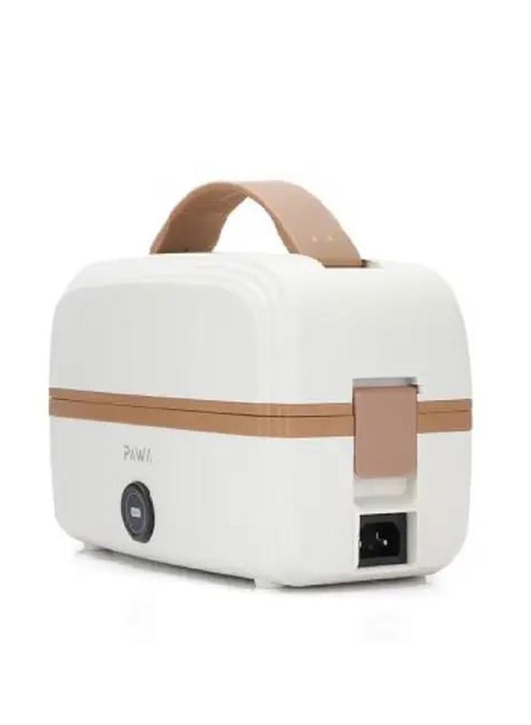 باوا صندوق غداء كهربائي متعدد الاستخدامات بسعة 1 لتر / زر تشغيل واحد / صوت ناعم / حفظ الفراغ / مانع للتسرب / نظام طهي ذكي - أبيض - Image 2