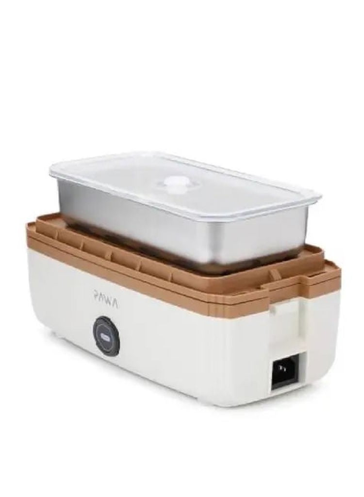 باوا صندوق غداء كهربائي متعدد الاستخدامات بسعة 1 لتر / زر تشغيل واحد / صوت ناعم / حفظ الفراغ / مانع للتسرب / نظام طهي ذكي - أبيض - Image 4