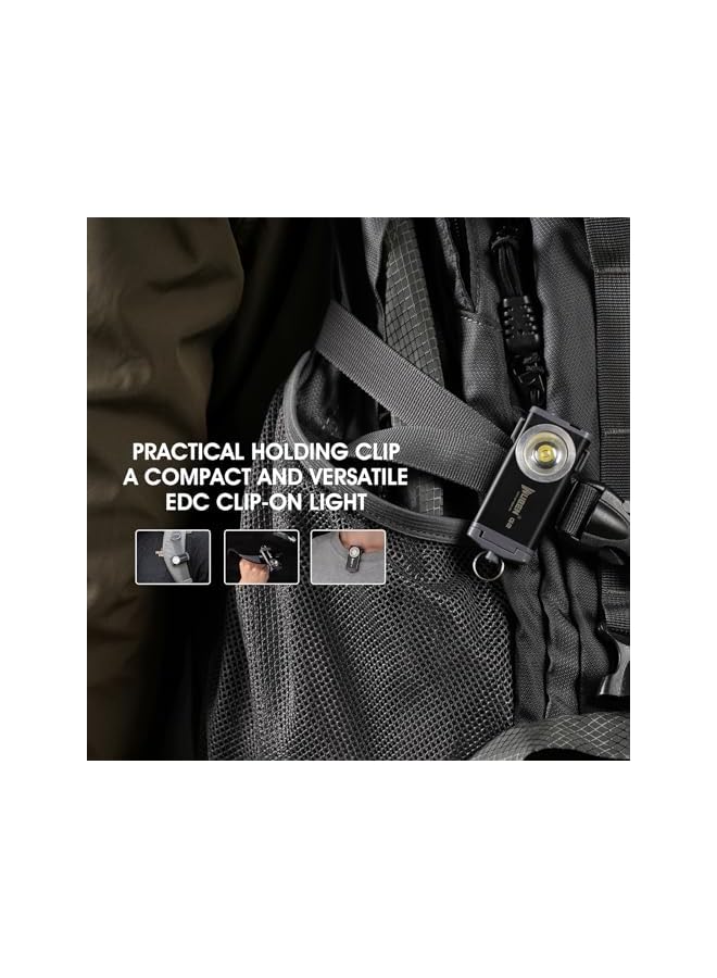 WUBEN G2 EDC Flashlight Rechargeable, Super Bright 500 Lumens Keychain Flashlight, 5 Modes LED Pocket Flashlight Compact, Small Mini Magnetic Work Light with Clip for Camping, Everyday Use (Black) - Image 5