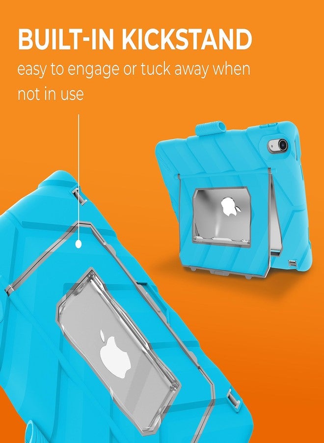 جمدروب جراب Gumdrop Hideaway لجهاز iPad مع حامل، متوافق مع جهاز Apple iPad من الجيل العاشر (10.9 بوصة) - متين، مقاوم للصدمات، موثوق، ومختبر ضد السقوط، مناسب للأطفال، وطلاب المدارس (من الروضة إلى الصف الثاني عشر)، والمعلمين، والفصول الدراسية، والاستخدام المدرسي - أزرق - Image 3