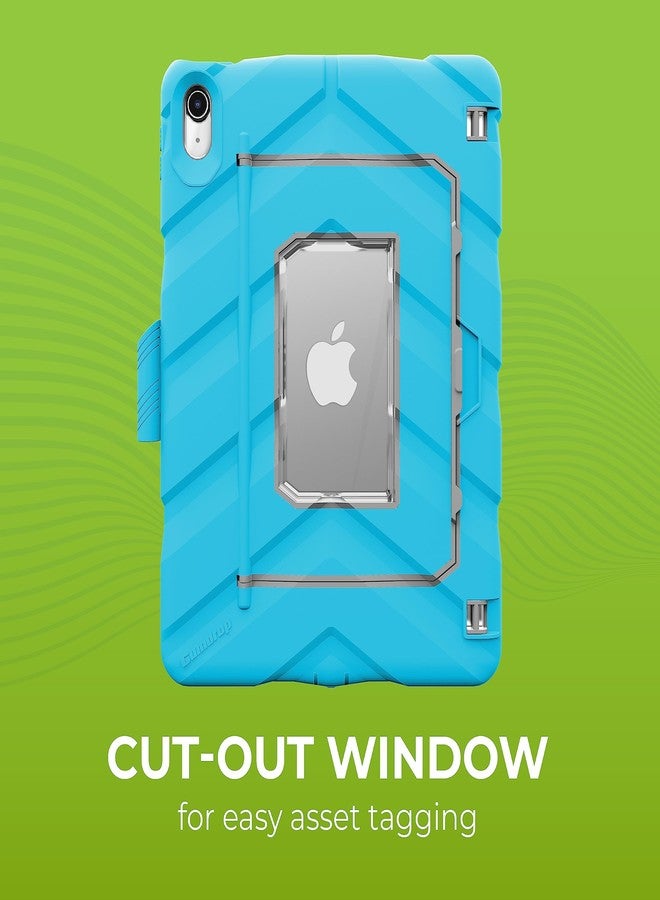 جمدروب جراب Gumdrop Hideaway لجهاز iPad مع حامل، متوافق مع جهاز Apple iPad من الجيل العاشر (10.9 بوصة) - متين، مقاوم للصدمات، موثوق، ومختبر ضد السقوط، مناسب للأطفال، وطلاب المدارس (من الروضة إلى الصف الثاني عشر)، والمعلمين، والفصول الدراسية، والاستخدام المدرسي - أزرق - Image 4