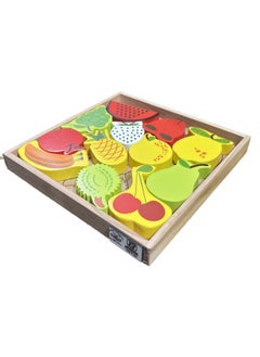 Kinder Creative Kinder Creative 3D Fruits Stacking Puzzle,Peg Number Ring Counting Set,Alphabet Abacus Learning Toy, Educational Puzzle and Toys for Kids Pack of 3  - Image 3