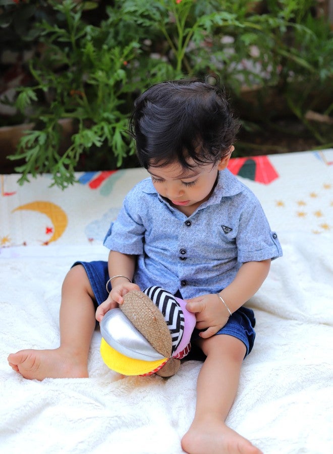 JoyCrate Gripee Textured Sensory Ball | Soft Balls for Baby | Multicolour Plush Ball for Babies 6-12 Months | Balls for Babies & Toddlers | Safe Soft Toy for Newborn Baby - Image 4