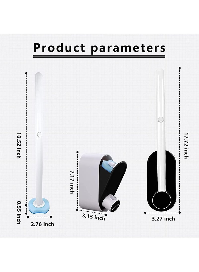 سوفام تنظيف حوض المرحاض القابل للتخلص مع 24 إعادة تعبئة إذابة الأتربة استبدال الفرشاة الإسفنجية الرؤوس، تنظيف حوض المرحاض الأتربة لتنظيف الحمام - Image 2