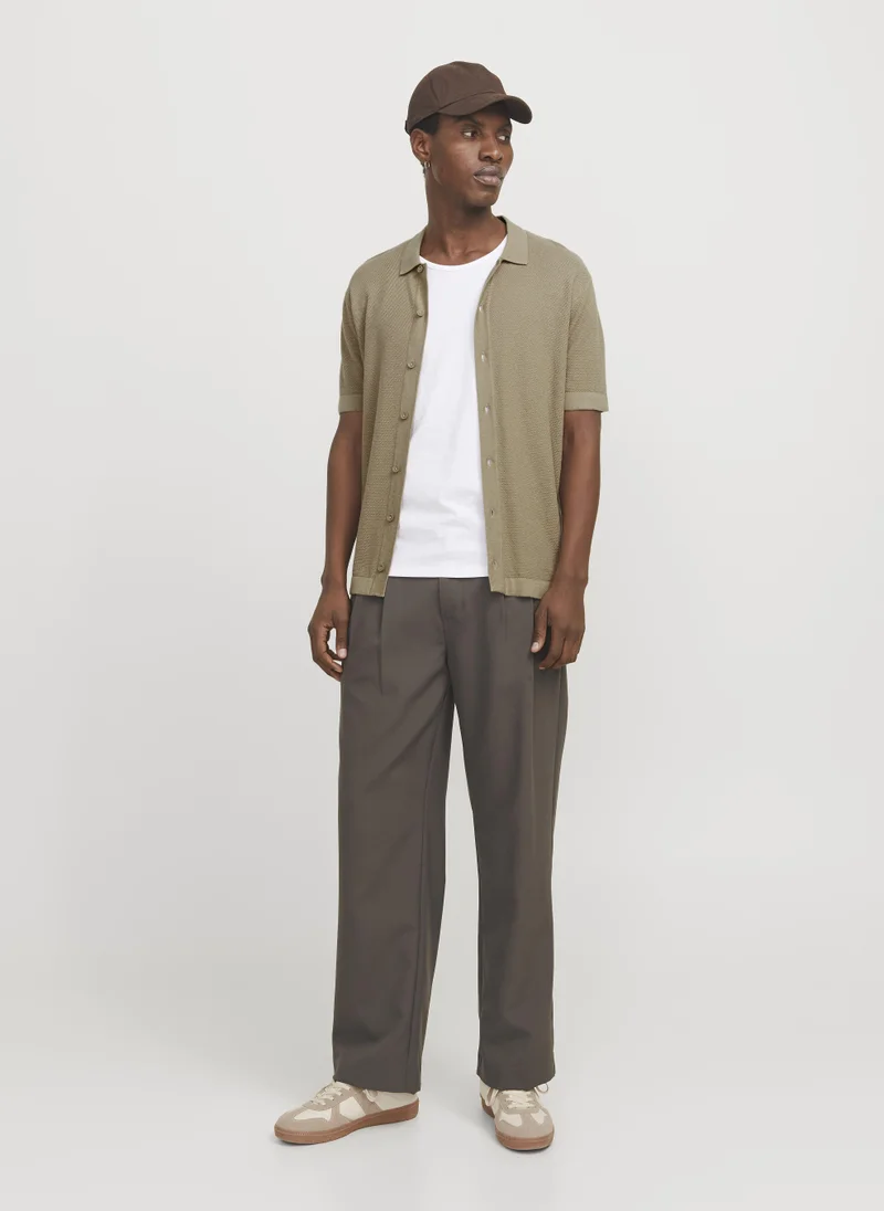 JACK & JONES  JJEEMIL KNIT STRUCTURE SHIRT SS SN for Men | Best Price UAE