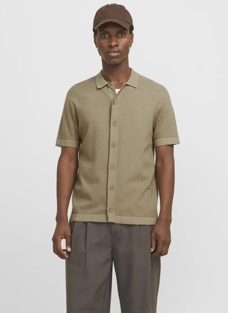 JJEEMIL KNIT STRUCTURE SHIRT SS SN