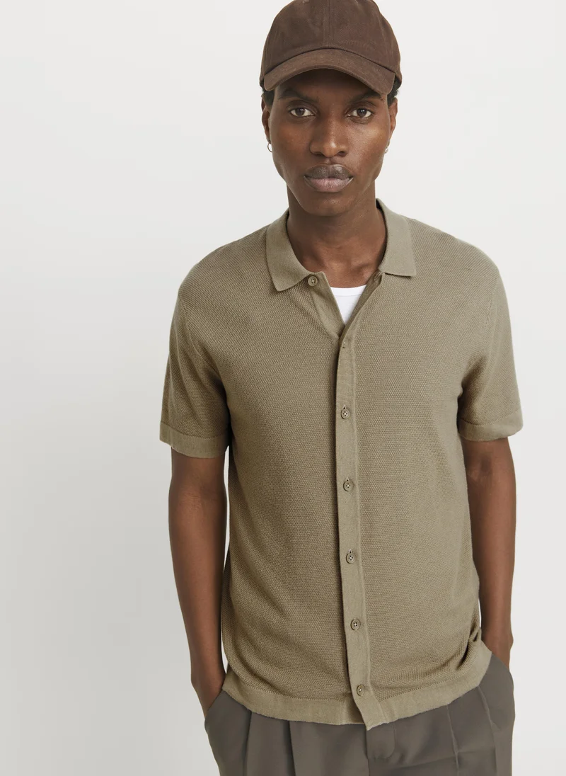 JACK & JONES  JJEEMIL KNIT STRUCTURE SHIRT SS SN for Men | Best Price UAE