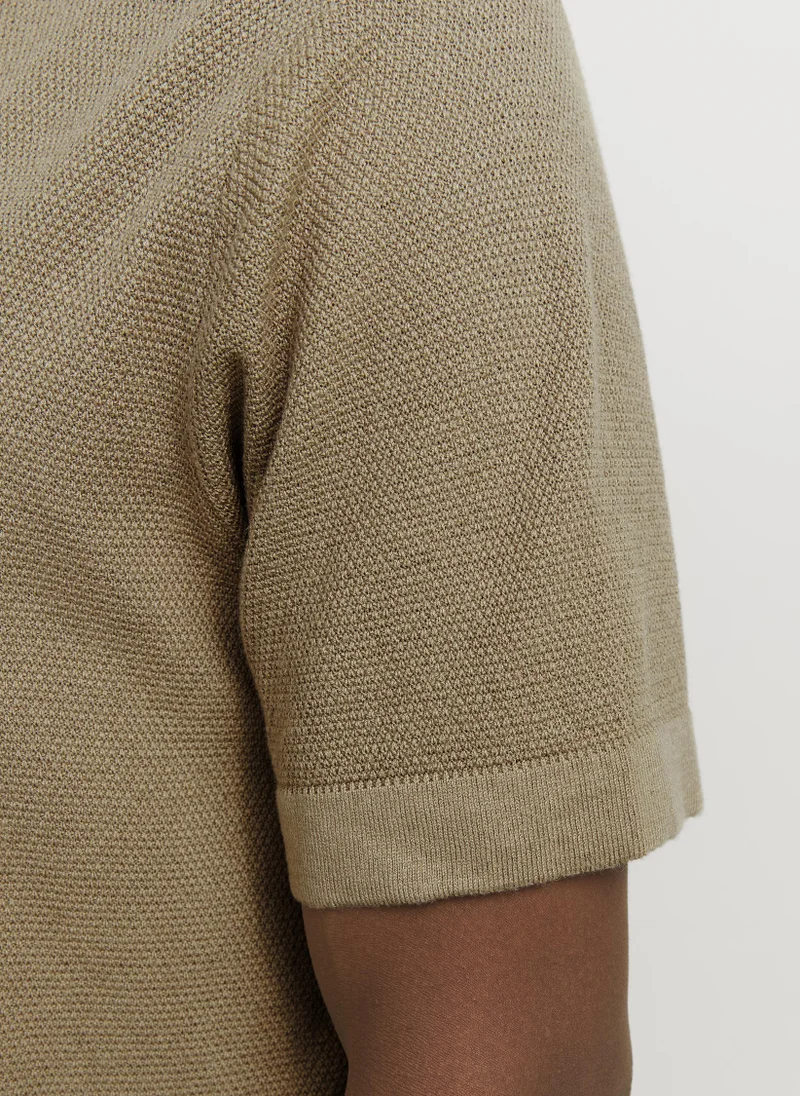 JACK & JONES  JJEEMIL KNIT STRUCTURE SHIRT SS SN for Men | Best Price UAE