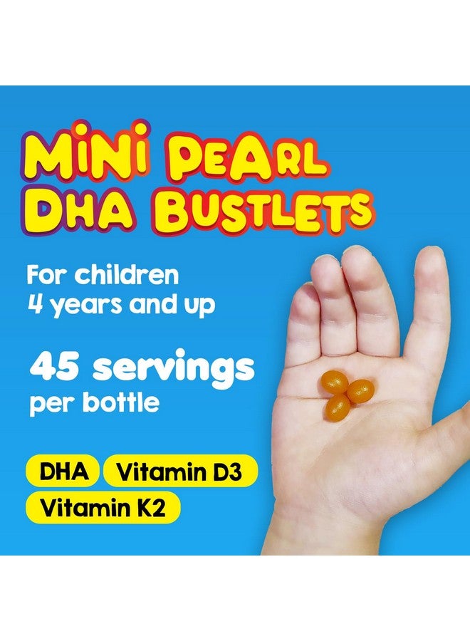 LABO Nutrition I My Kids Brain & Bones Chewable Burstlet, Gluten Free, for Stronger Bones & Behavioral Management, 76% Ultra-Concentrated rTG Form Omega 3 DHA Fish Oil, Vitamin D3 & K2, Orange - Image 2