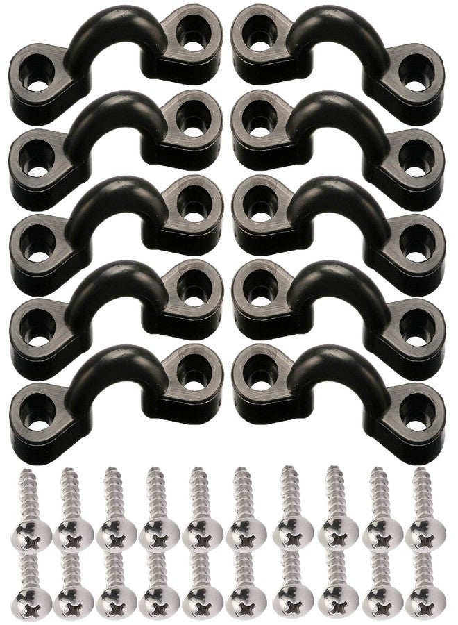 Borogo Kayak Pad Eye Kit, 10PCS Nylon Bungee Deck Loops Tie Down Pad Eye with 20 Screws for Boat Kayak Deck Rigging Kit - Image 1