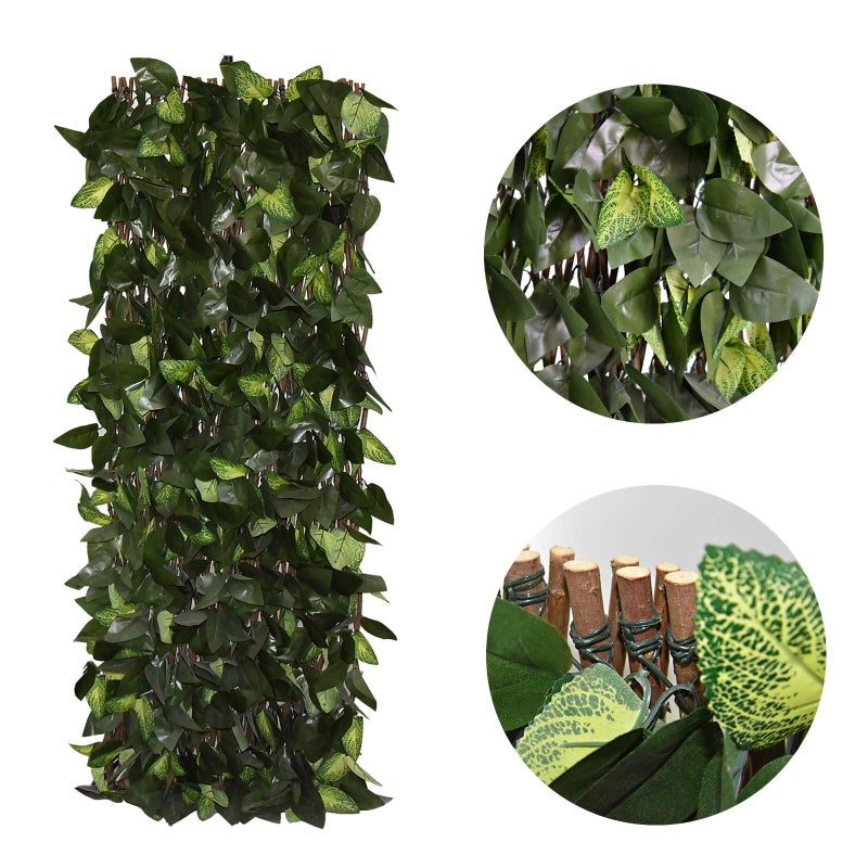 GLANT Expandable Fence Privacy Screen for Balcony Patio Outdoor,Decorative Faux Ivy Fencing Panel,Artificial Hedges (Single Sided Leaves) (1, Green-Verdant) - Image 4