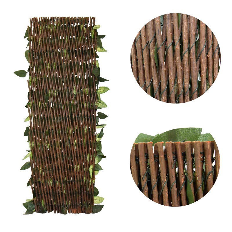 GLANT Expandable Fence Privacy Screen for Balcony Patio Outdoor,Decorative Faux Ivy Fencing Panel,Artificial Hedges (Single Sided Leaves) (1, Green-Verdant) - Image 5