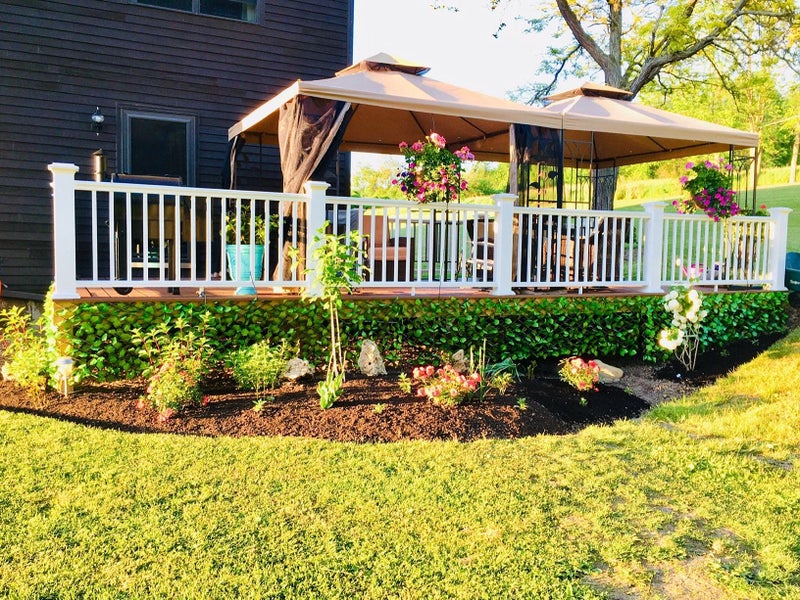 GLANT Expandable Fence Privacy Screen for Balcony Patio Outdoor,Decorative Faux Ivy Fencing Panel,Artificial Hedges (Single Sided Leaves) (1, Green-Verdant) - Image 3