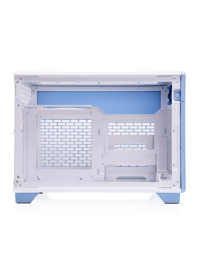 Thermaltake TR100 Hydrangea Blue Mini Tower Chassis - Compact Dual-Chamber Design, Supports Mini-ITX Motherboards, Up to 360mm GPU, 240/280mm Top Radiator, SFX PSU, 2 x USB 3.0, USB Type-C, 1 x 120mm/140mm Fan Support, Optional 3.9" LCD Screen, Magnetic Panels, Travel Trunk Compatible | CA-11A-00SFNN-00 - Image 5