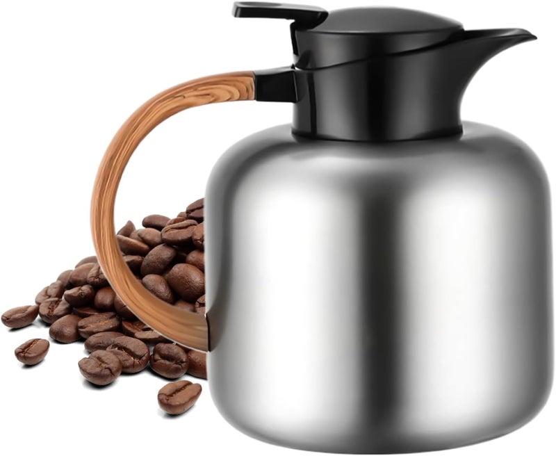 2L Insulated Water Carafe - Vacuum Double-Walled Stainless Steel Pitcher for Hot & Cold Beverages, Leak-Proof Thermal Coffee & Tea Jug, Portable Water Bottle for Home, Office, Camping, Restaurant Use - Image 4