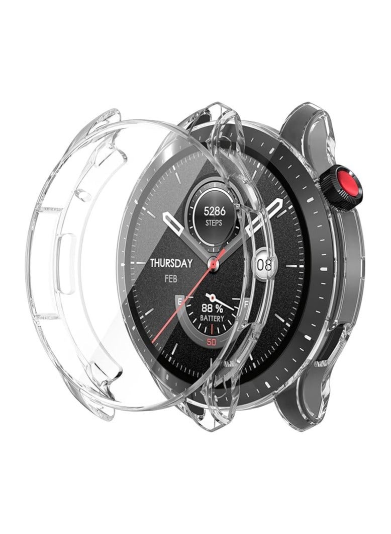 ELMO3EZZ Case Compatible with Amazfit GTR 4 / GTR4 Pro Case Watch Soft TPU Shockproof Cover Slim Guard Thin Bumper Shell Protector (Clear) - Image 1