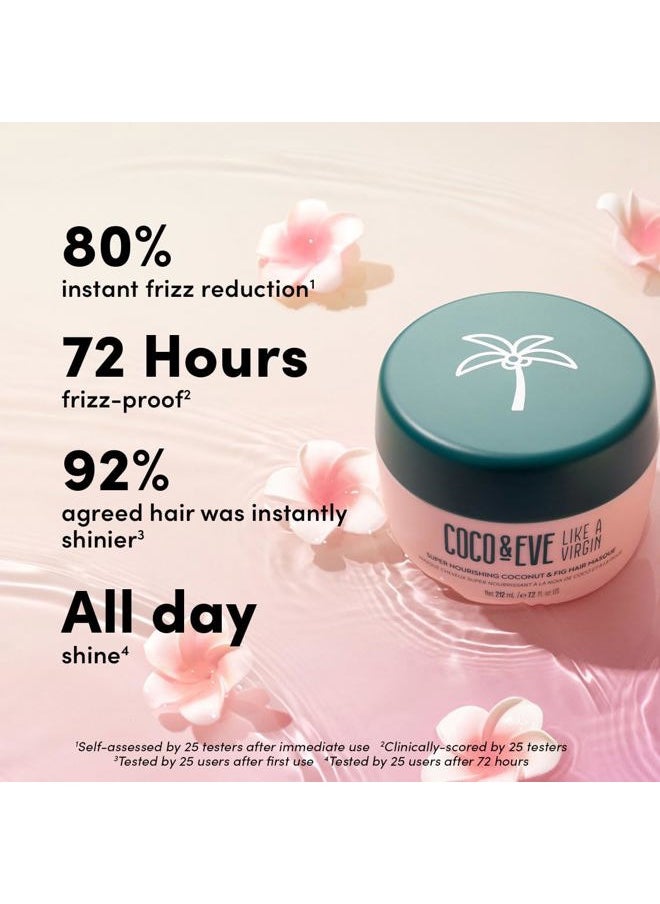 COCO & EVE Like a Virgin Hair Masque - Coconut & Fig Hair Mask for Dry Damaged hair with Shea Butter & Argan Oil for Hair Repair & Hydration | Deep Conditioning Mask Hair Treatment (212 ml)  - Image 4