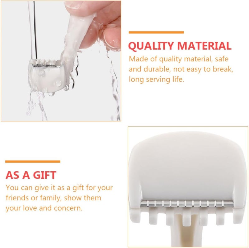 Ipetboom 3pcs Women Hair Razor Bikini Trimmer Disposable Shaver for Legs Arms and Intimate Areas White Set for Travel and Personal Grooming - Image 3