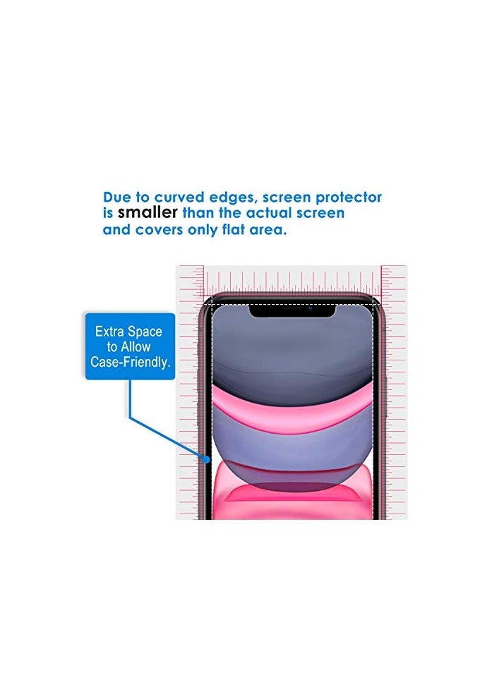 JETech Privacy Screen Protector for iPhone 11 and iPhone XR 6.1-Inch, Anti Spy Tempered Glass Film, 2-Pack - Image 4