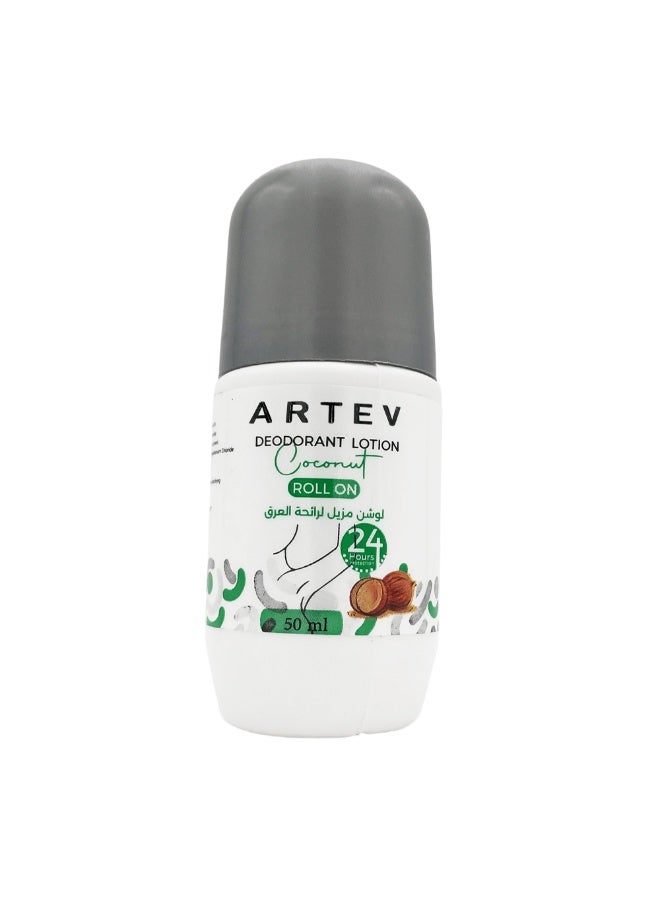ARTEV Deodorant Lotion Roll On Coconut - 50ML - Image 1