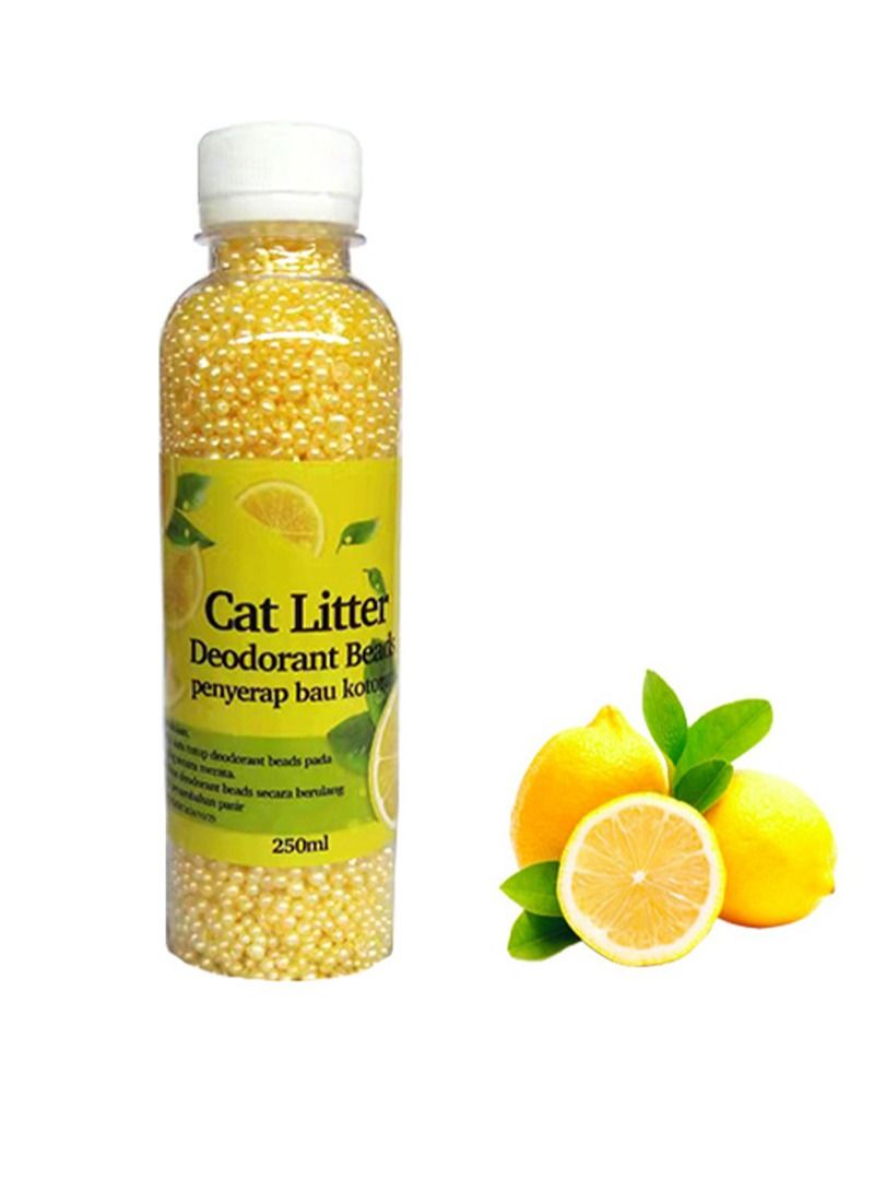 ايكانبو حبيبات إزالة الروائح من فضلات القطط ، رائحة منعشة ، مزيل روائح صندوق القمامة ، يحارب روائح القطط ، يحيد الروائح ، يحافظ على نظافة المنزل 250 مل (نكهة الليمون) - Image 1