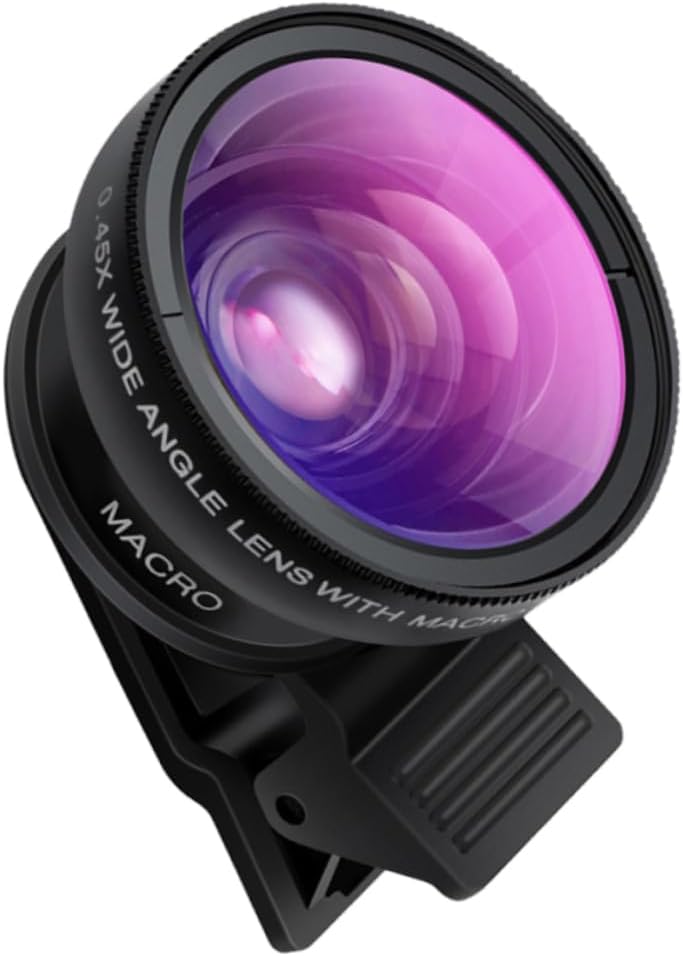 Wide Angle Macro Lens Kit for Smartphones Clip Design Durable No Distortion for Stunning Photos of Scenery Tiny Details - Image 1