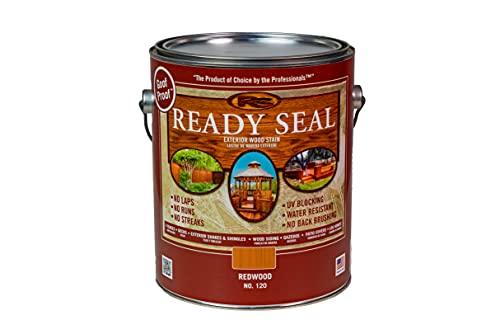 Ready Seal 1 جالون ريدي سيل 120 لون أحمر خشبي للدهان الخارجي والمانع للرطوبة للخشب - Image 1