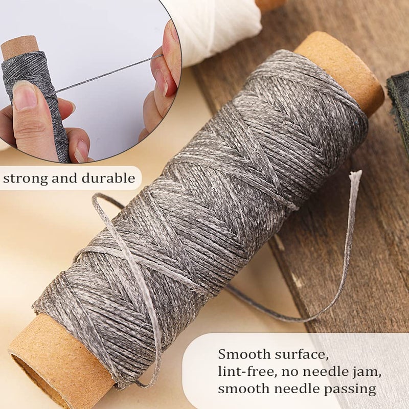 BUTUZE 660 Yards Leather Sewing Waxed Thread - 150D 55 Yards Per Spool Stitching Thread for Leather Craft DIY, Bookbinding,Shoe Repairing, Hand Sewing - Image 5