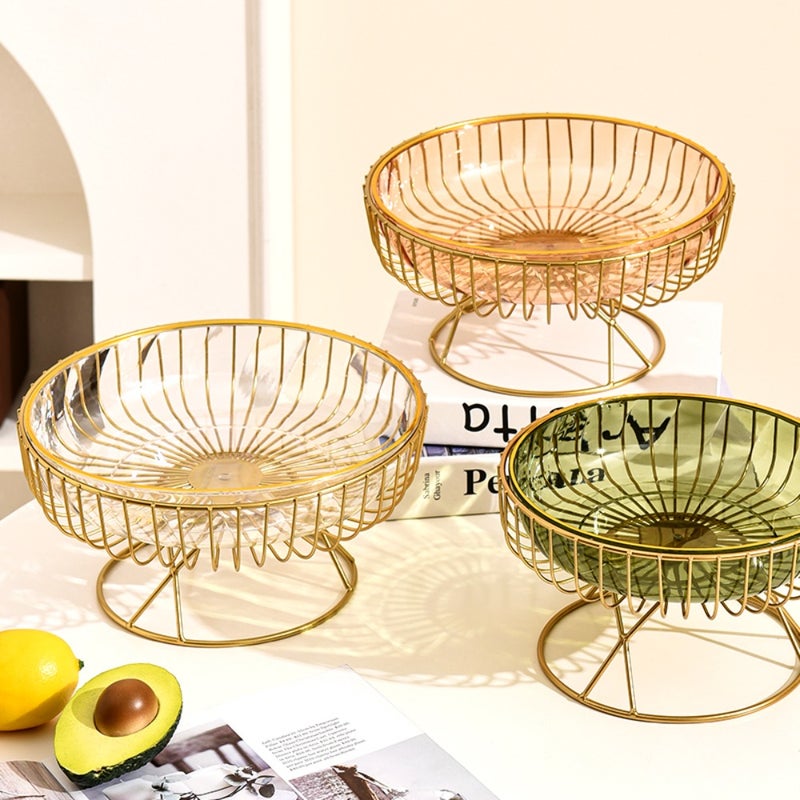 [Strict selection] Light luxury fruit plate, home living room tea table, high-end snack tray, snack tray, front desk, high-end candy tray - Image 1